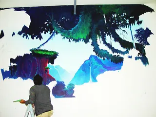 Mosman - vinnie starting art wall
