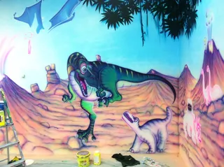 Funky planet - dino scene cont