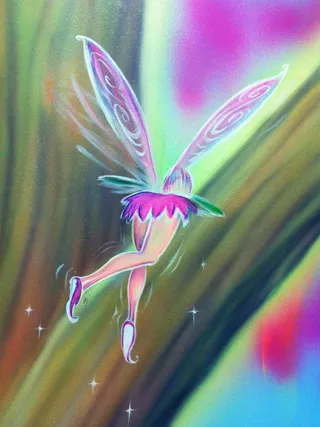 Funky planet - magic fairy stuck in tree