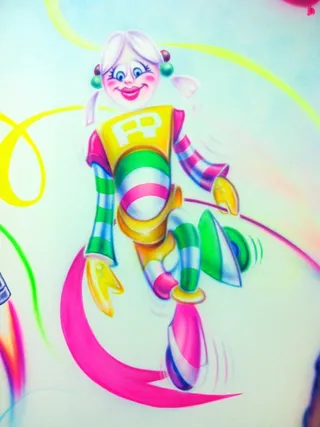 Funky planet - roller girl character