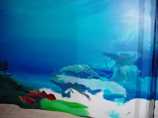 Under sea mural - halfway progress